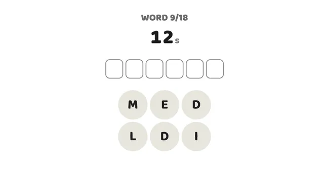 18 Words, a daily word scramble