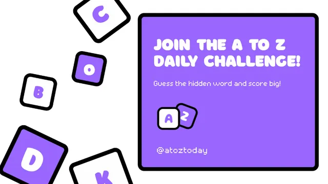 A to Z Today, the daily alphabetical word game