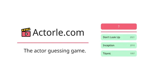 Actorle share image for the daily actor guessing game