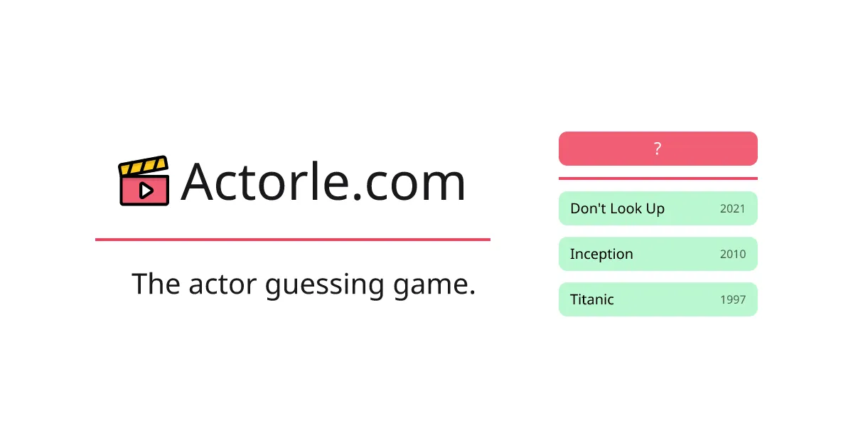 Actorle share image for the daily actor guessing game