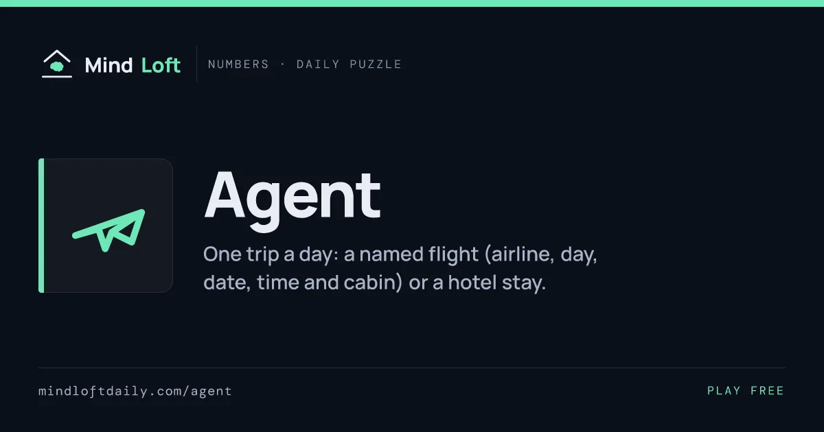 Agent title card from Mind Loft: the game's icon, name and one-line description