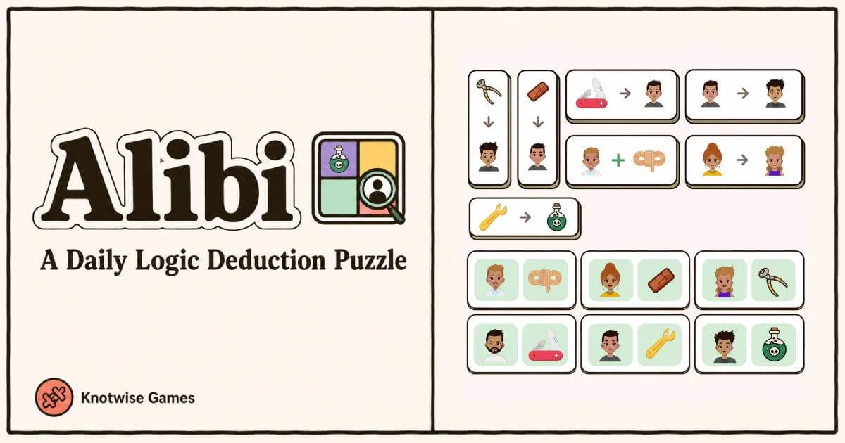 Alibi daily logic deduction puzzle
