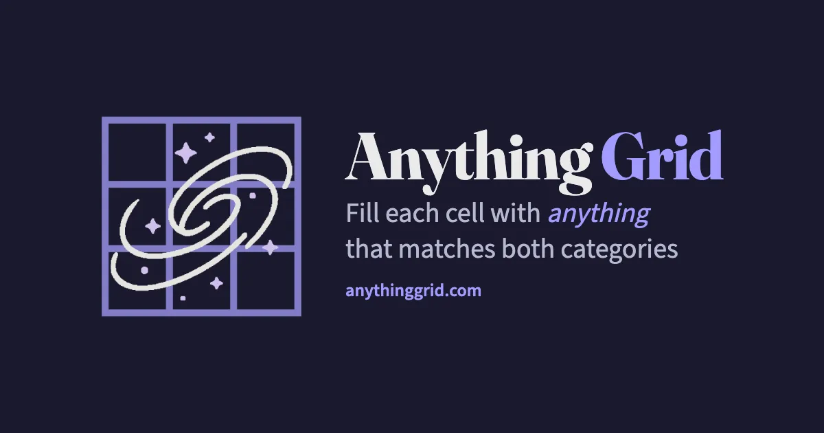 Anything Grid, a 3x3 daily trivia grid