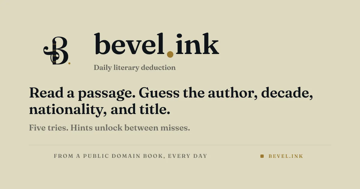Bevel, daily literary deduction: share card