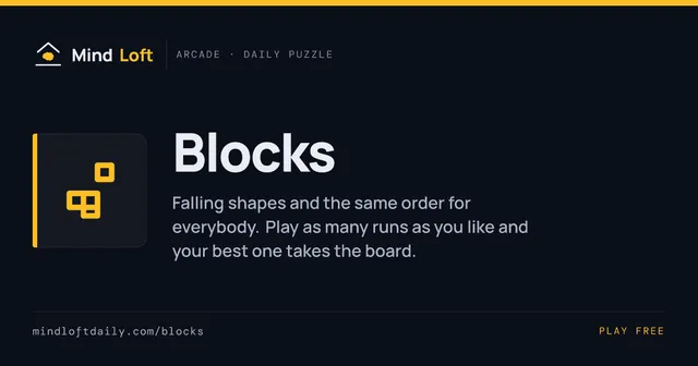 Blocks title card from Mind Loft: the game's icon, name and one-line description