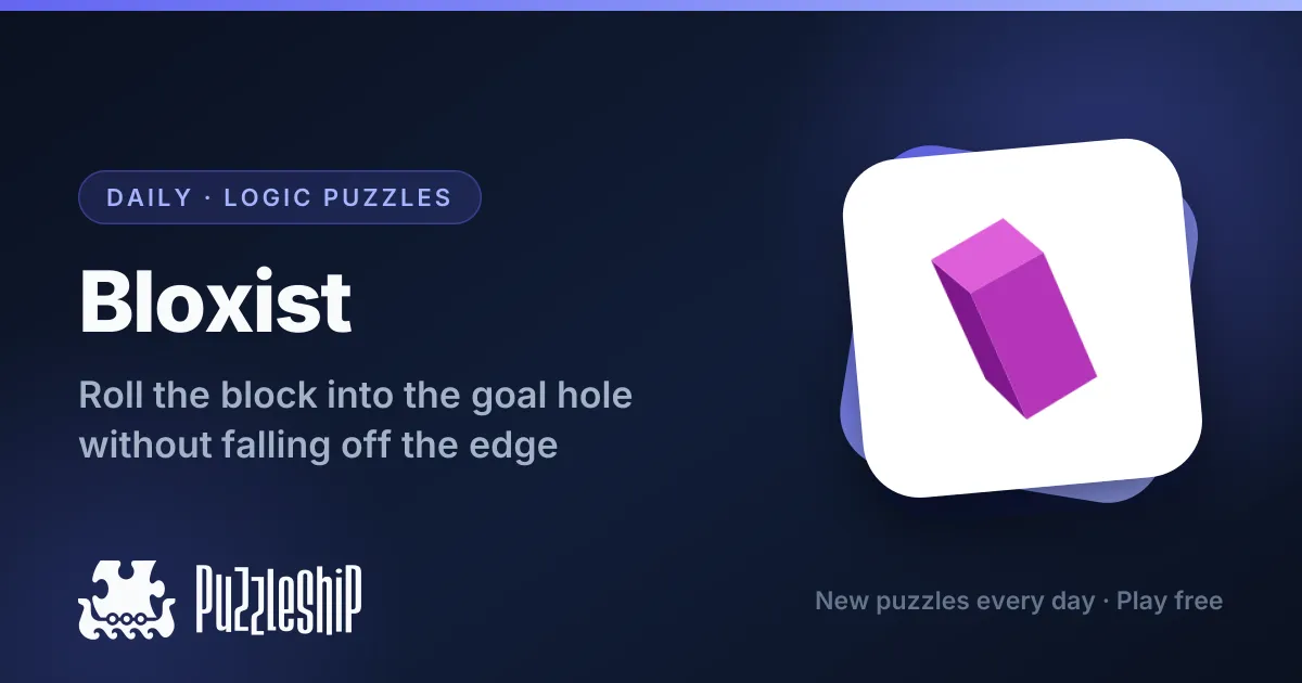 Bloxist daily puzzles on Puzzleship