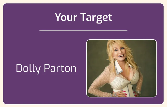 BopMatch round with the Target Artist highlighted
