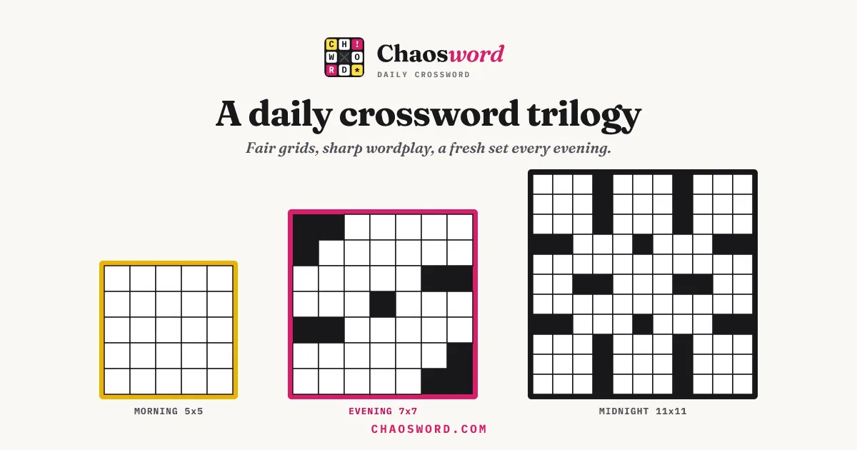 Chaosword: the daily crossword trilogy