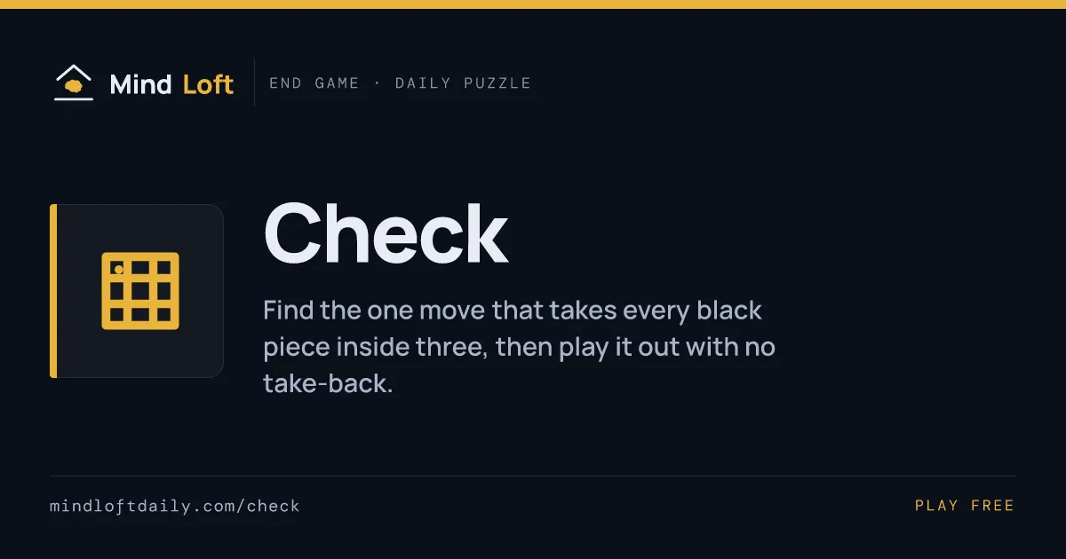 Check title card from Mind Loft: the game's icon, name and one-line description