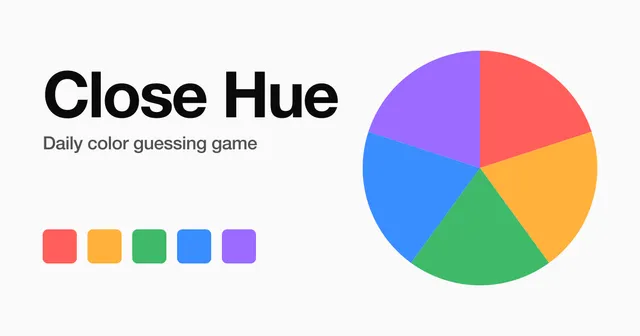 Close Hue, the daily colour guessing game