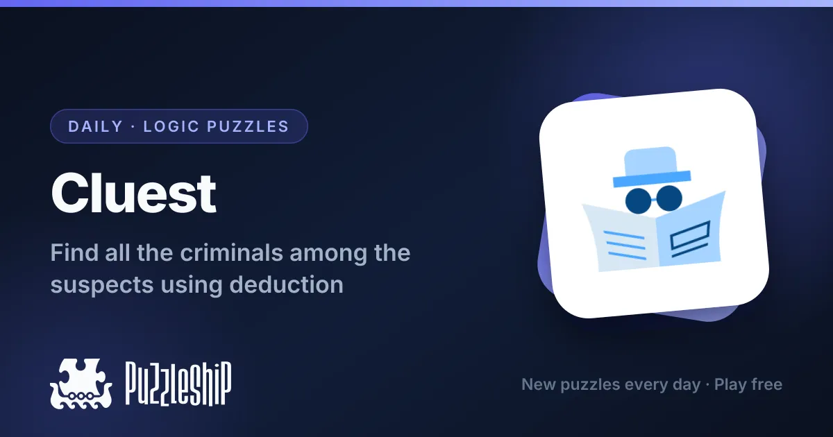 Cluest daily puzzles on Puzzleship