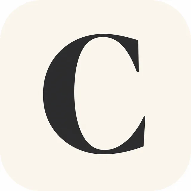 The Cluno icon, a serif letter C