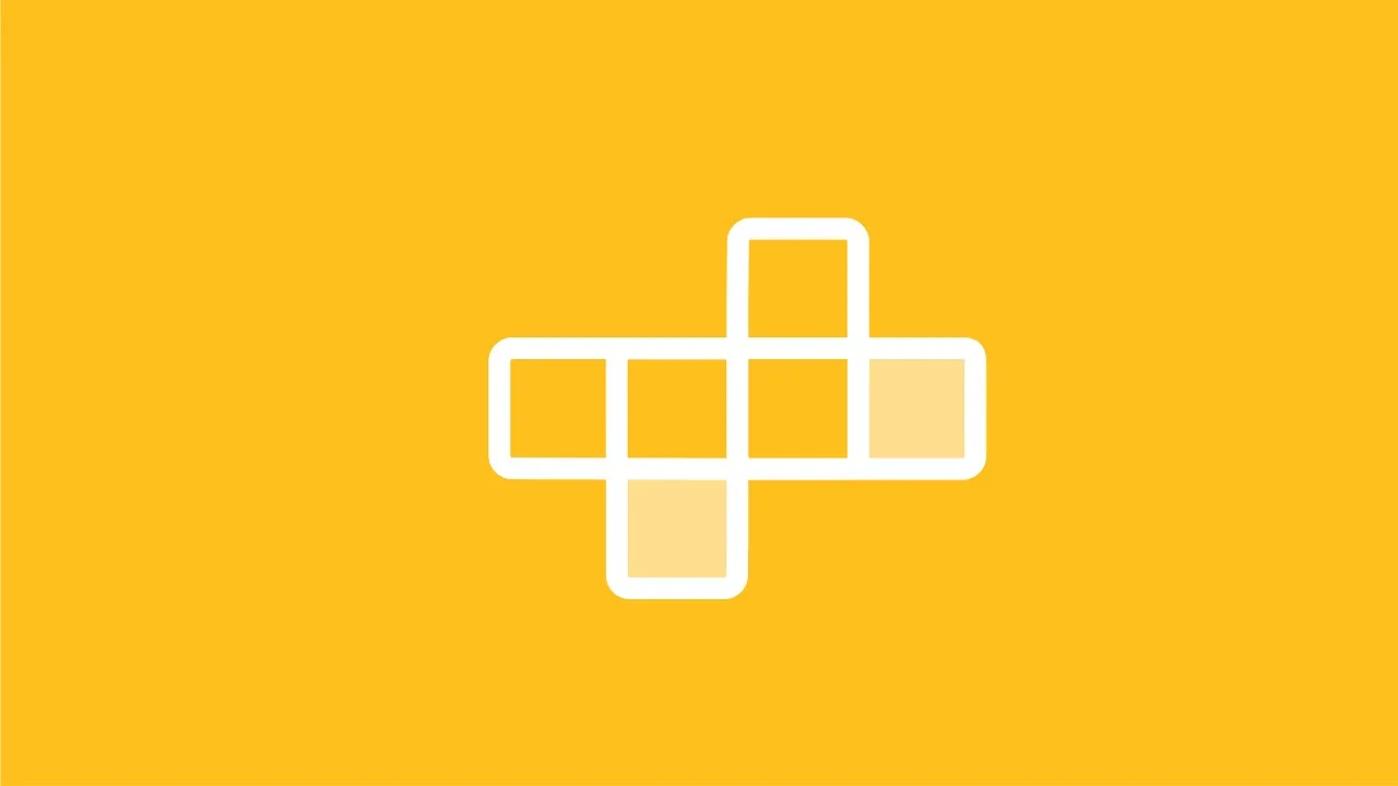 The CNN Daily Crossword cover: white crossword squares on a yellow background
