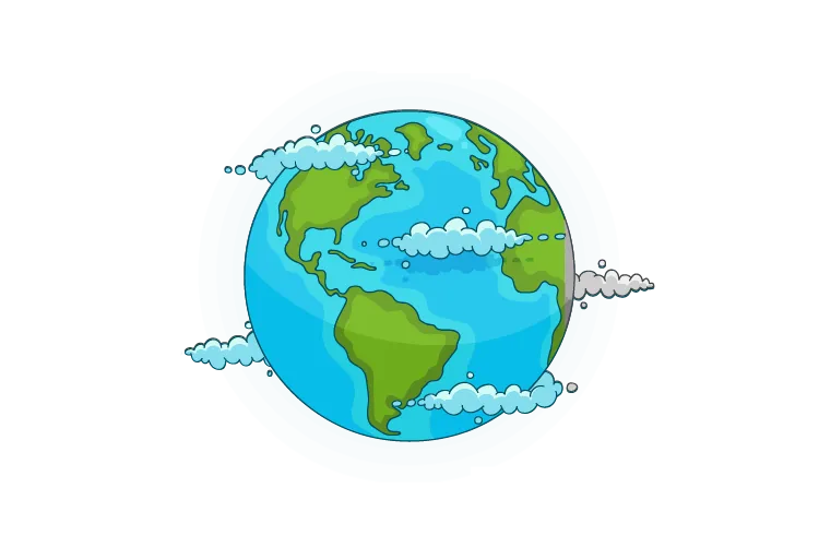 Illustrated globe from the Countryle welcome screens