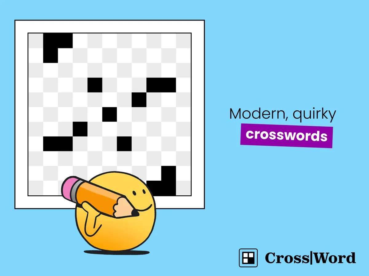 A Cross|word grid on Puzzmo shown in landscape