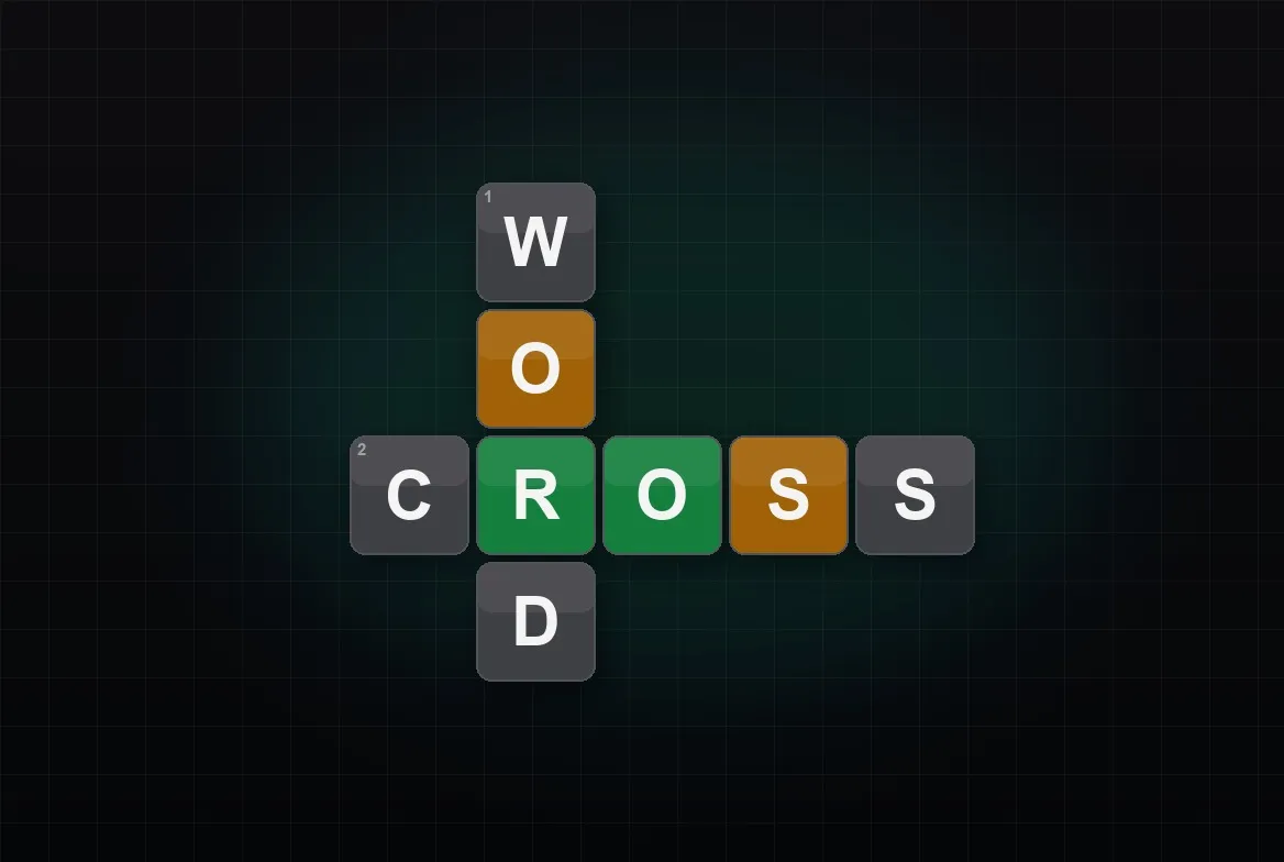 Crosswordle on Minigame Mania, a crossword with vague category clues