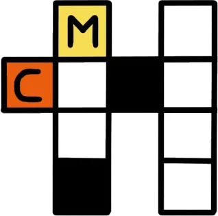 The Cruci Veloz icon: a small crossword grid with the letters M and C
