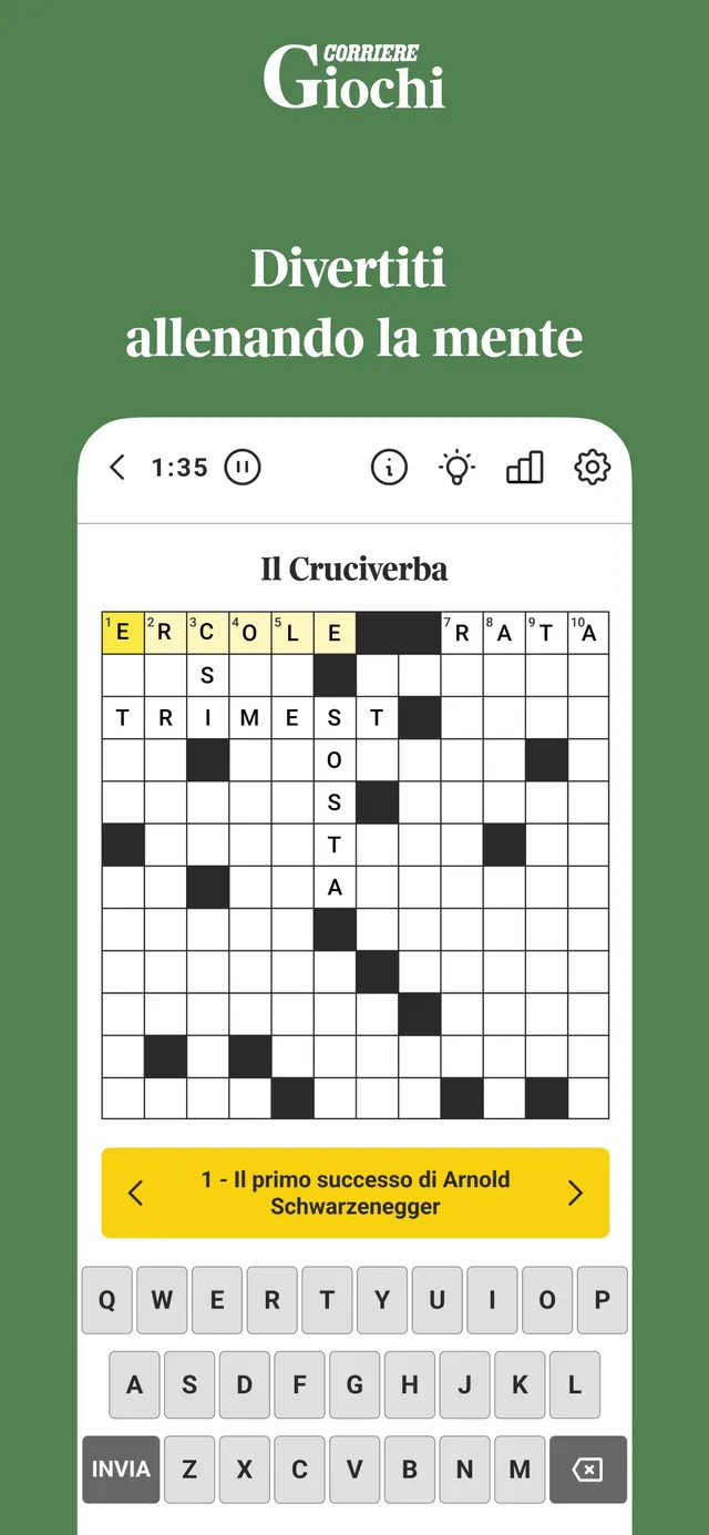 Il Cruciverba in the Corriere Giochi app