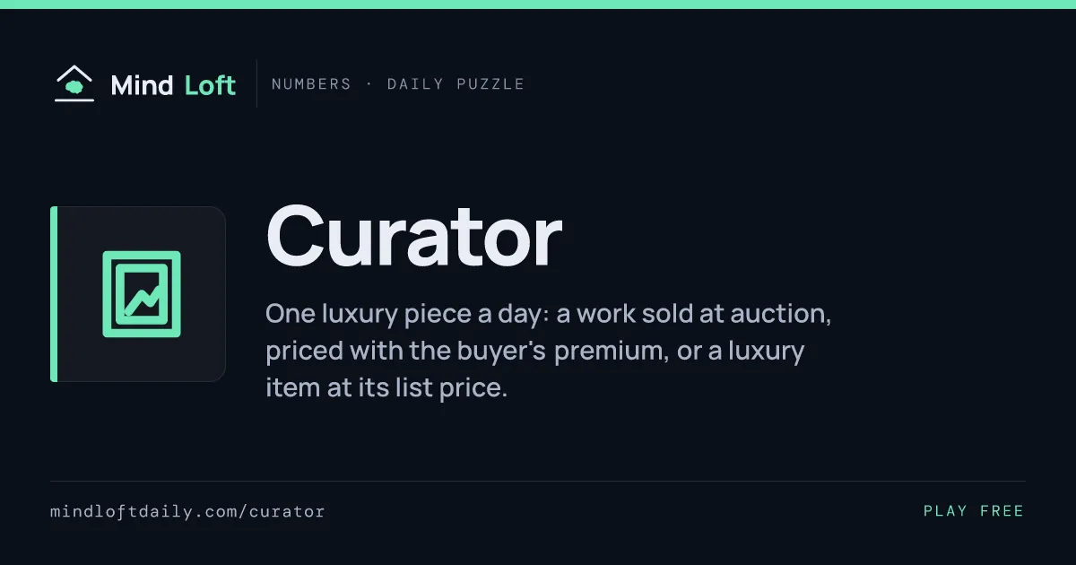 Curator title card from Mind Loft: the game's icon, name and one-line description