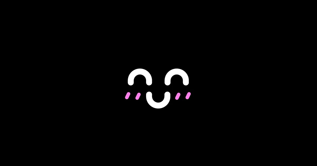 Daily Akari logo: a smiling face with pink cheeks on black