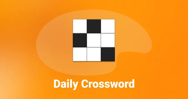 Fox News Daily Crossword share card: a small black and white grid on orange