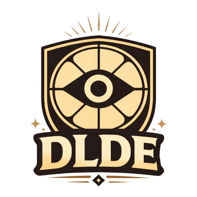 DLDE logo: a shield with an eye emblem above the letters DLDE