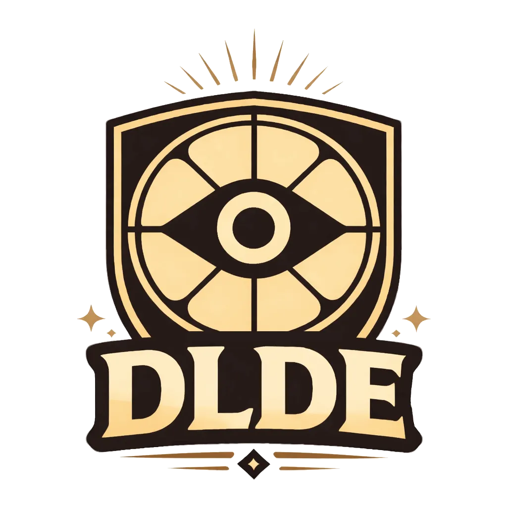 DLDE logo: a shield with an eye emblem above the letters DLDE
