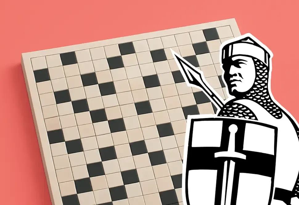 The Daily Express Quick Crossword teaser: a crossword grid with the Express crusader
