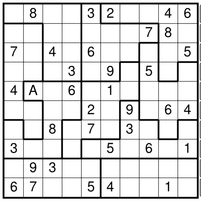 The Special Daily Jigsaw Sudoku for 28 October 2026: a 10x10 grid with bold irregular regions and given digits, A standing for 10