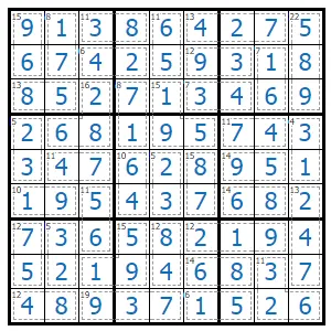 A Killer Sudoku grid with dotted cages and sum clues, from puzzle-killer-sudoku.com