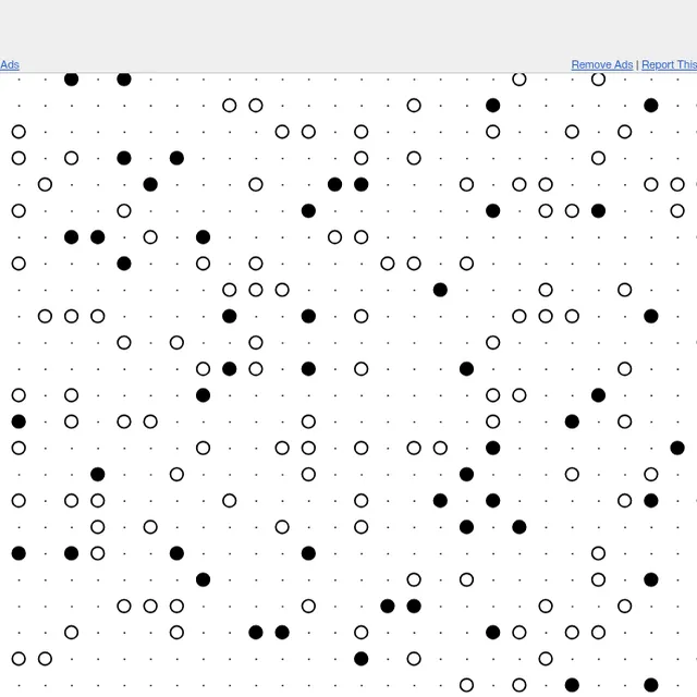 The Special Daily Masyu on puzzle-masyu.com: a large field of dots with black and white circles to thread one loop through