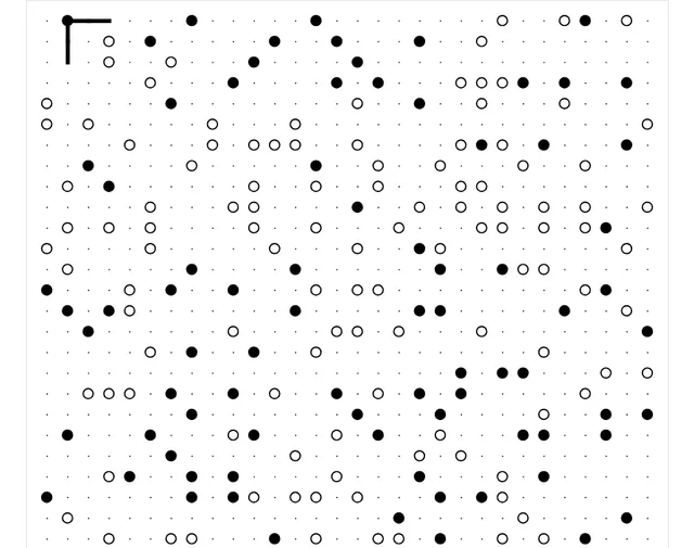 The Special Daily Masyu for 30 October 2026, a 30x30 field of black and white circles, with the first loop corner drawn around the top-left black circle