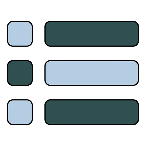 Daily Tens logo: three rows of a small square and a long bar, in light blue and dark green