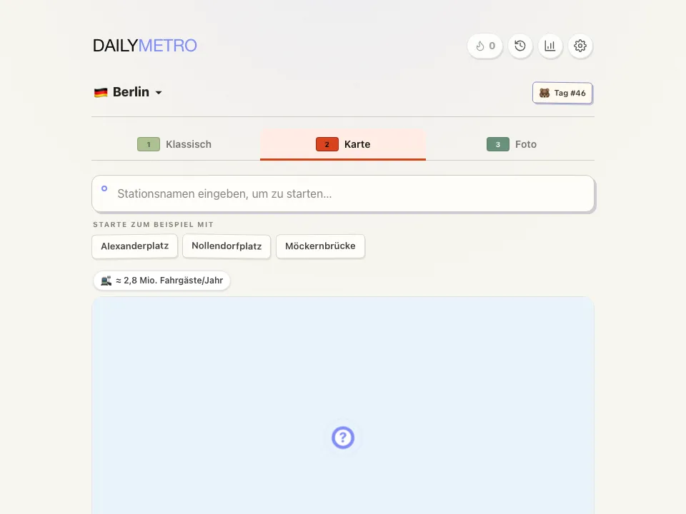 DailyMetro Berlin Map mode before the first guess