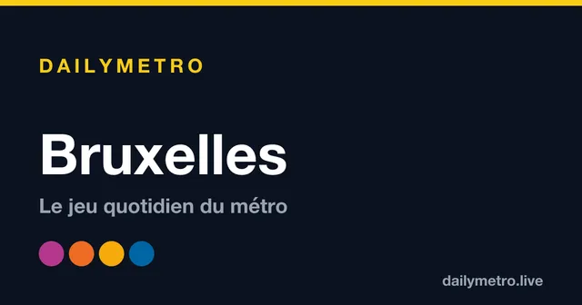 The DailyMetro Bruxelles card: Le jeu quotidien du métro, with four line colours