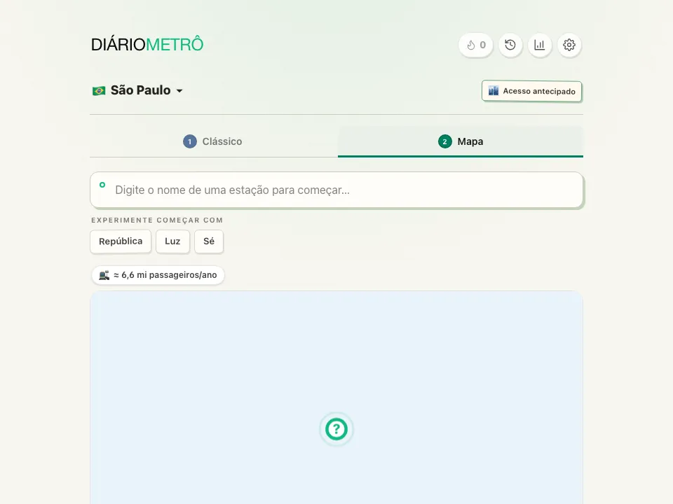 DailyMetro São Paulo Map mode before the first guess