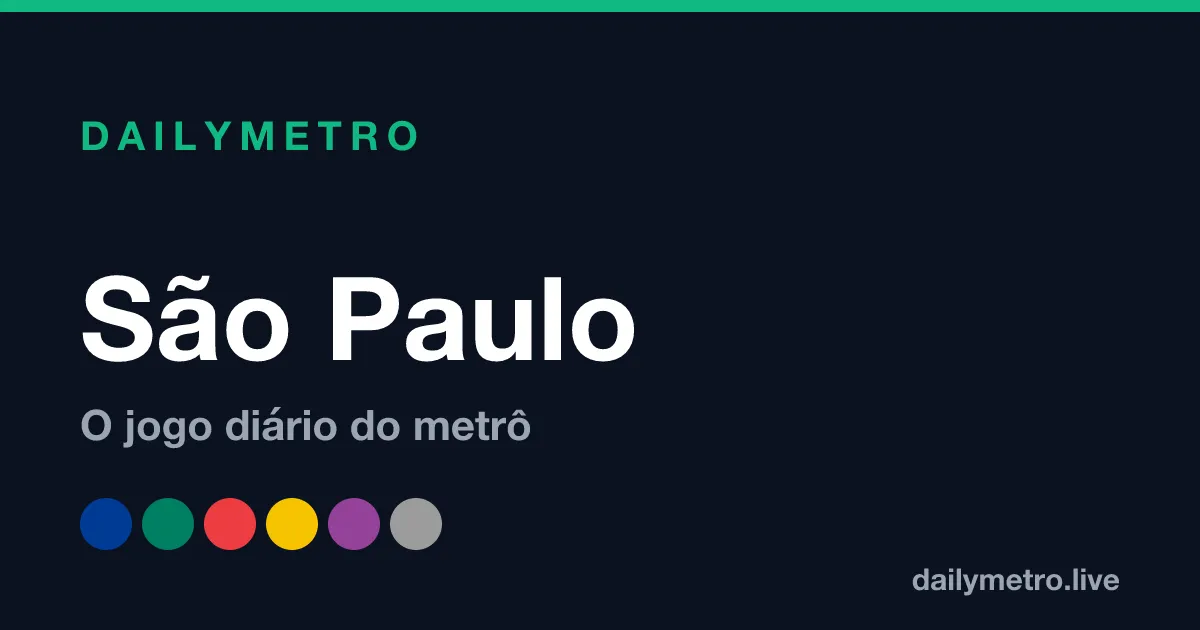 The DailyMetro São Paulo share card with the colours of the São Paulo Metrô lines