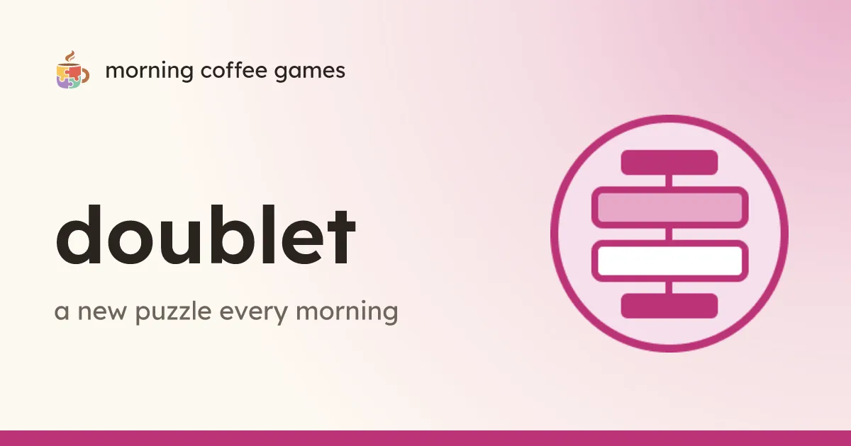 doublet's own share card: the doublet name and ladder icon with the line a new puzzle every morning