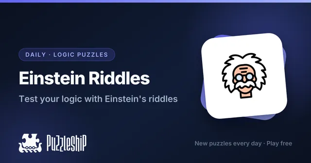 Einstein Riddles daily puzzles on Puzzleship