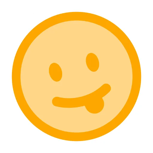 Emovi logo, an orange emoji face