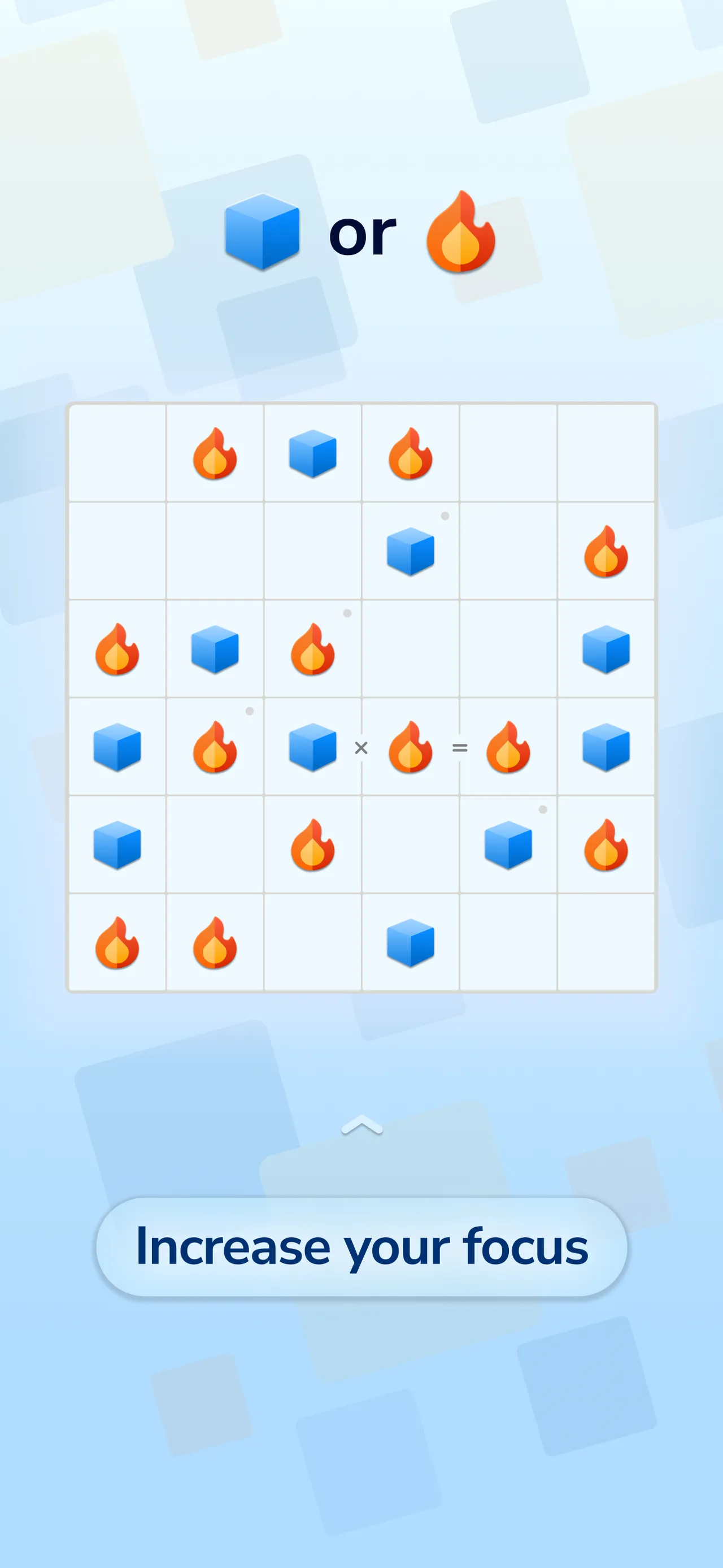 Everyday Grids Libra puzzle balancing fire and ice symbols