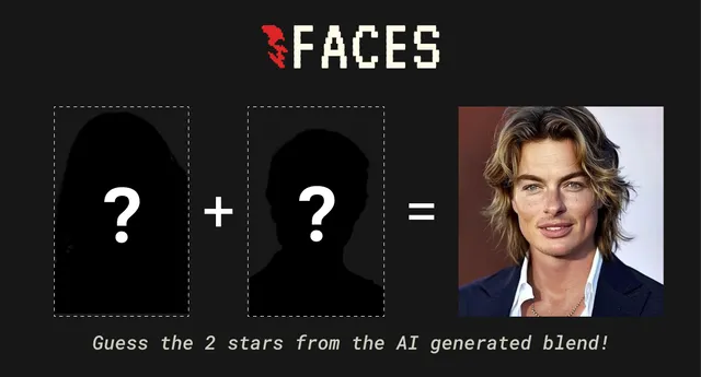 faces, the daily game of naming two blended movie stars