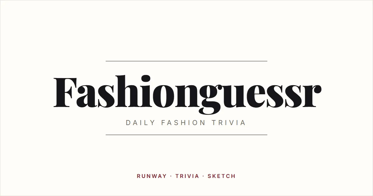 Fashionguessr daily fashion trivia share card
