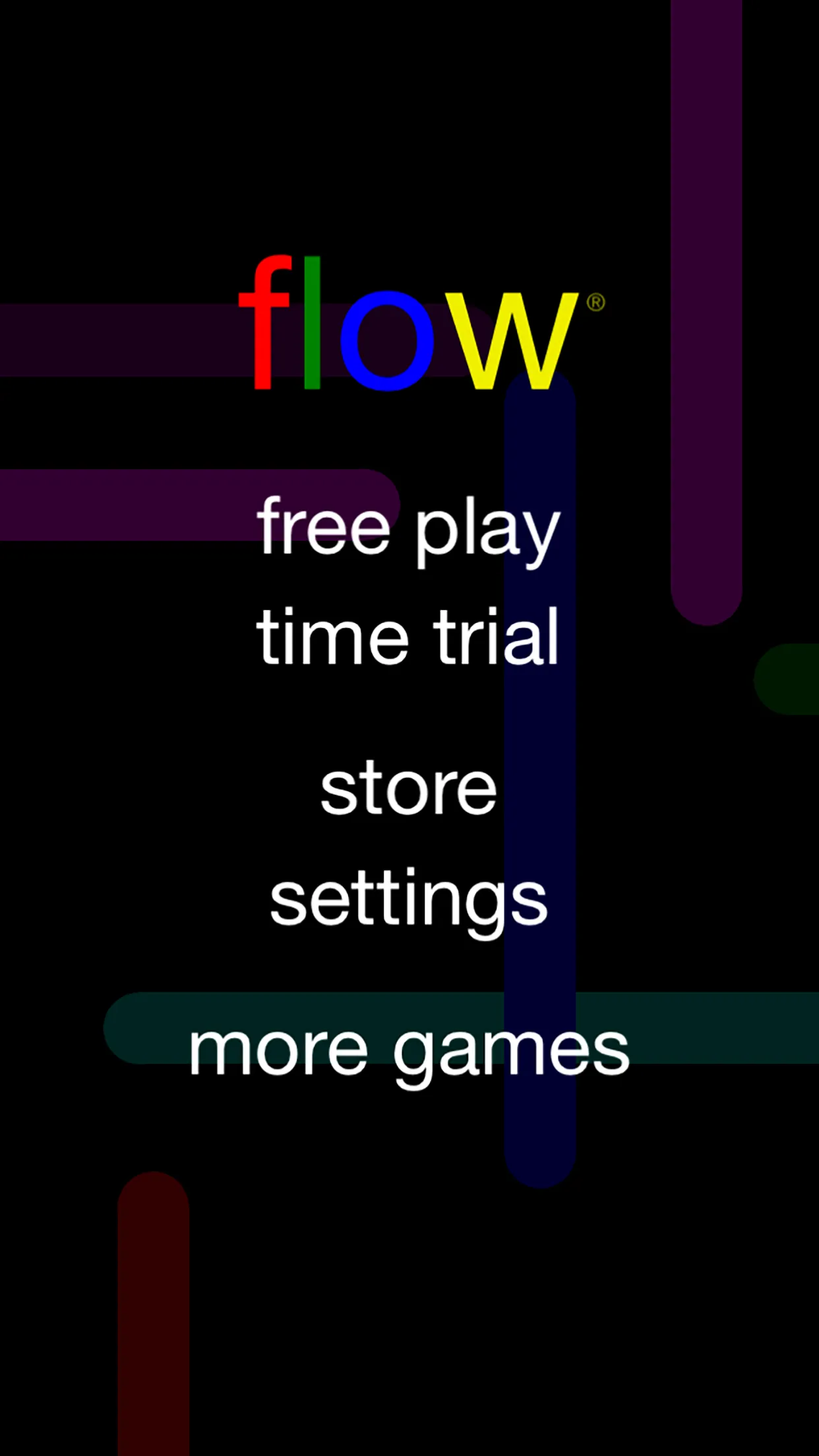 Flow Free board with coloured pipes, screenshot 2