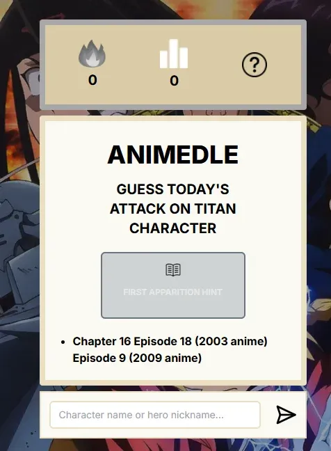 Fullmetalalchemistdle first-appearance hint: Chapter 16, Episode 18 (2003 anime), Episode 9 (2009 anime)