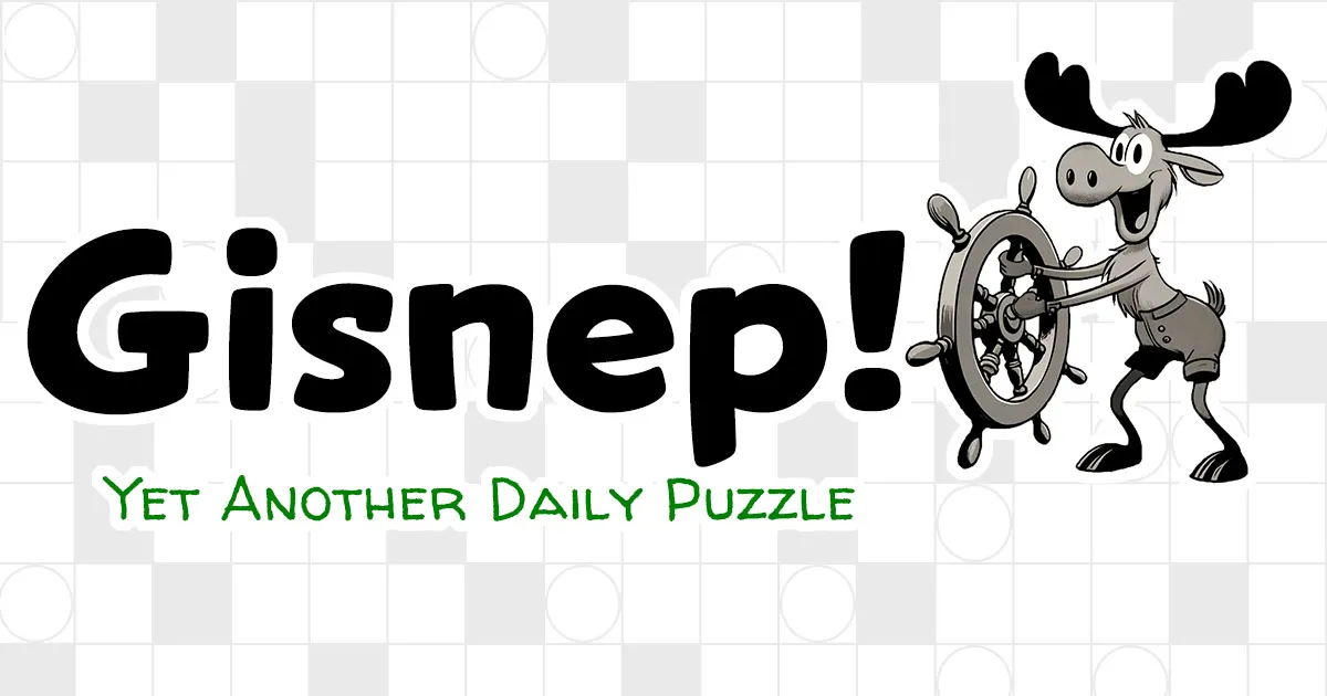 Gisnep logo with its moose mascot at a ship's wheel