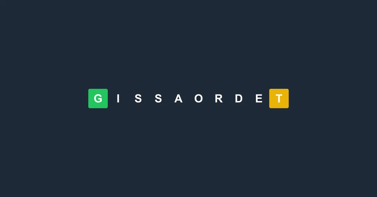 GissaOrdet title in letter tiles
