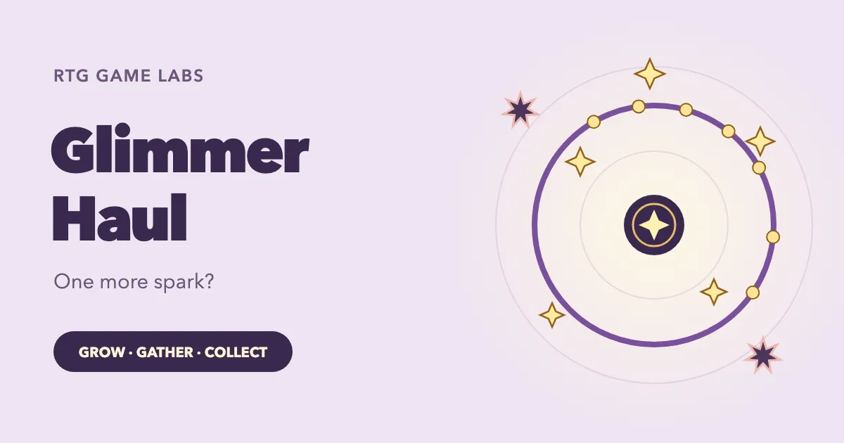 Glimmer Haul share art: a violet ring carrying golden stars around a lantern, with dark spikes nearby