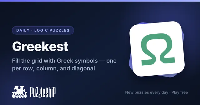 Greekest daily puzzles on Puzzleship