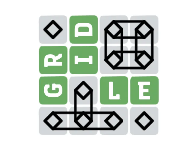 Gridle logo: the letters GRIDLE on green tiles in a 4x4 grid with polyomino outlines